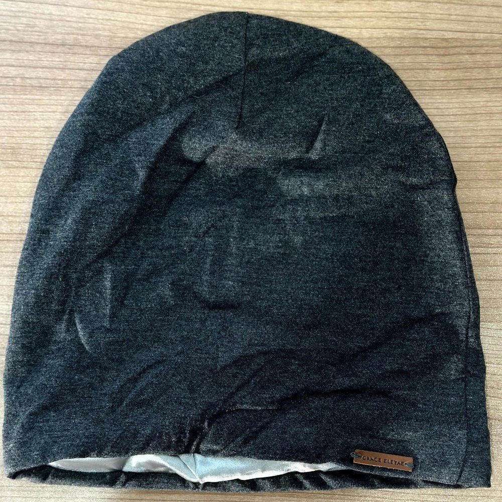 Grace Eleyae Grey Beenie Hat One Size
